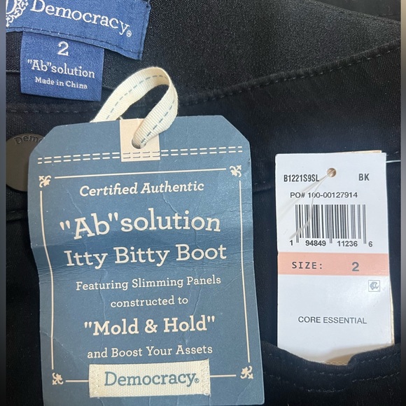 Democracy Black Ab Solution Itty Bitty Boot Jeans - Picture 9 of 12